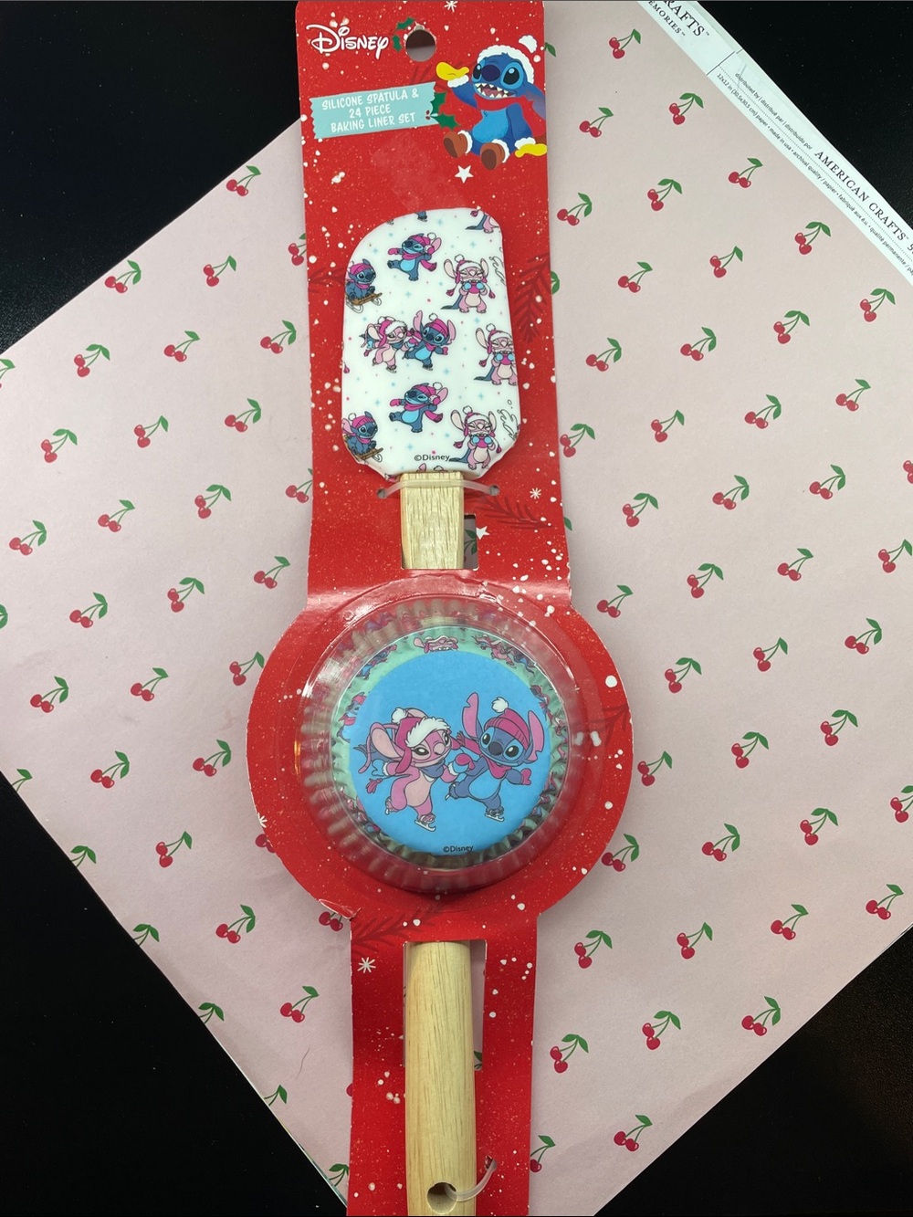 Disney Stitch & Angel Kitchen Spatula Set - Blue, Pink, Red